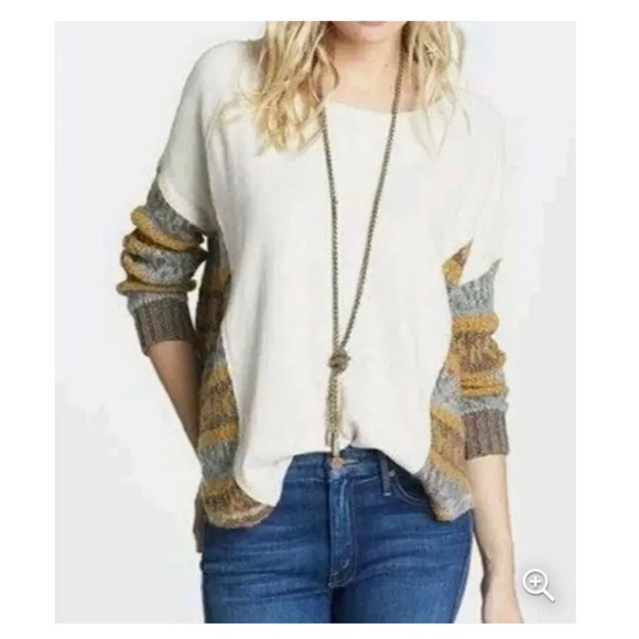 Free People Tops - Free people multicolored piece woman’s oversized sweatshirt.